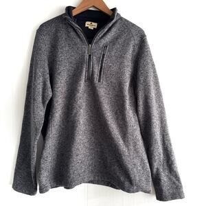 Woolrich mens half zip long sleeve collared pullover size large zip pocket